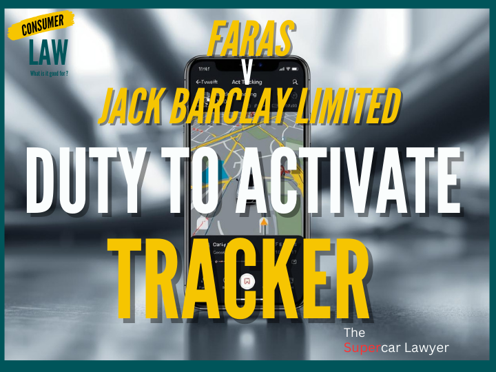 Car theft insurance claim declined because the tracker hadn’t been activated ?  judge finds the dealership at fault in failing to email to the tracker company, to activate electronic tracking service #comsumerprotection #tracker #bentley #rangerover #automotive