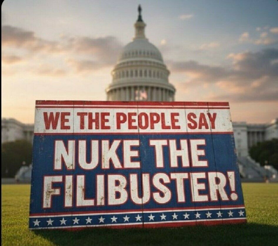 The three compelling reasons to #NukeTheFilibuster are 1) it's the only way to pass the #MAGA agenda America voted for, 2) democrats will definitely nuke it if they return to power, and 3) #ElectionIntegrity legislation then passed will preclude democrats FROM returning to power.