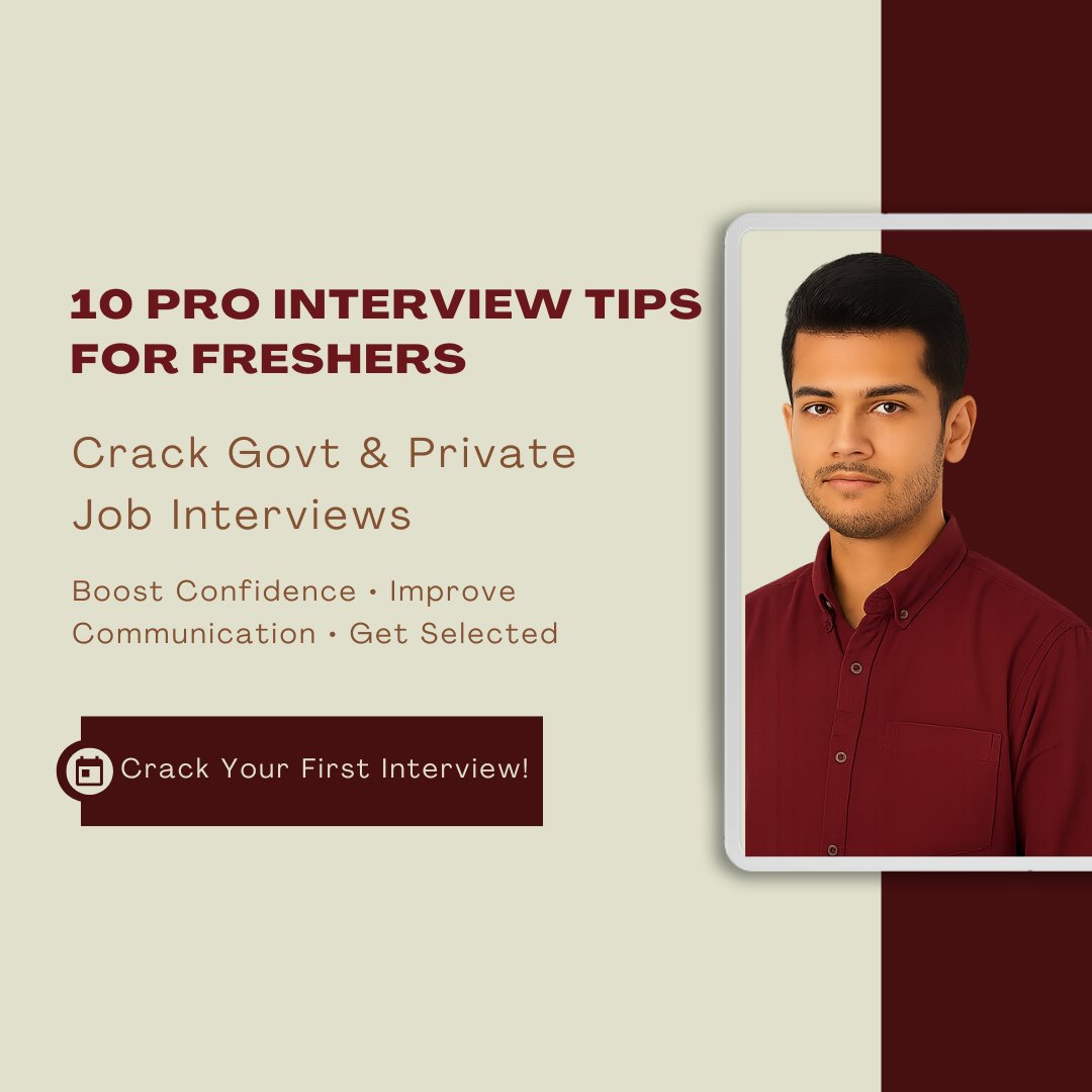 sarkarinau51095's tweet image. Boost confidence, improve communication &amp;amp; crack Govt/Private job interviews with smart preparation.
Read full guide-
sarkarinaukriresult.in/10-pro-intervi…
#InterviewTips #FreshersJobs #GovtJobs #CareerTips #JobSearch #SarkariNaukri #JobInterview #GovtJobAspirants #Hiring #CareerGrowth
