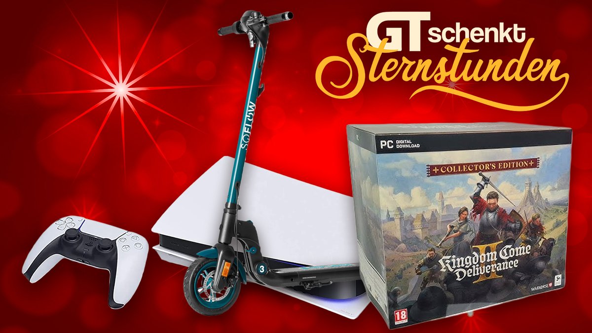 Macht mit und gewinnt! Postet mit dem Hashtag #GTSternstunden, wie ihr unseren Stream guckt und gewinnt einen E-Scooter, eine PlayStation 5 eine CE von Kingdom Come Deliverance 2 und mehr.

Zum Stream: youtube.com/live/oqFE8Xxd8…

Hier spenden! bit.ly/gametubexmas