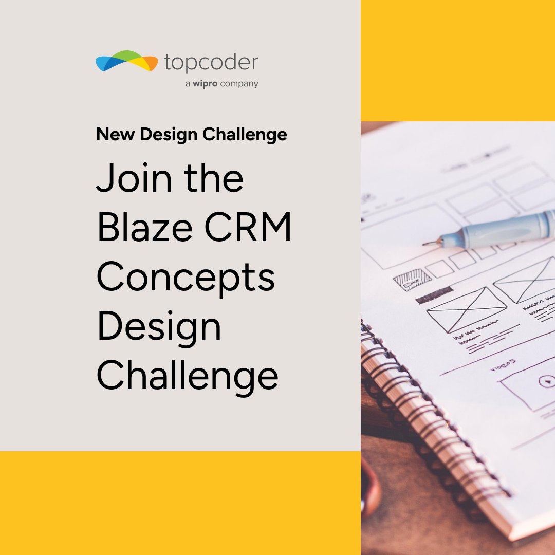 Topcoder's tweet image. 🔥 Blaze CRM Website Design Concepts Challenge

Help redesign the Blaze CRM platform with a clean, modern, intuitive UI.

Create high-fidelity concepts that improve clarity, hierarchy, and navigation.

Join the challenge. Link in comments.

#Topcoder #UIUX #Figma