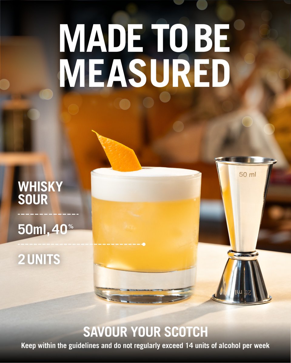 Looking for a different way to drink your #ScotchWhisky this festive season? 🎄 🥃 
Mix up a Whisky Sour, measuring your favourite dram with a jigger - after all, each drop of Scotch Whisky is #MadeToBeMeasured.

Find out more about our responsible consumption campaign, and how