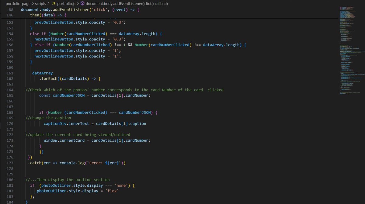 dayonecodes's tweet image. Working on the logic for a photo carousel on a portfolio page.

What your take on comments in code?