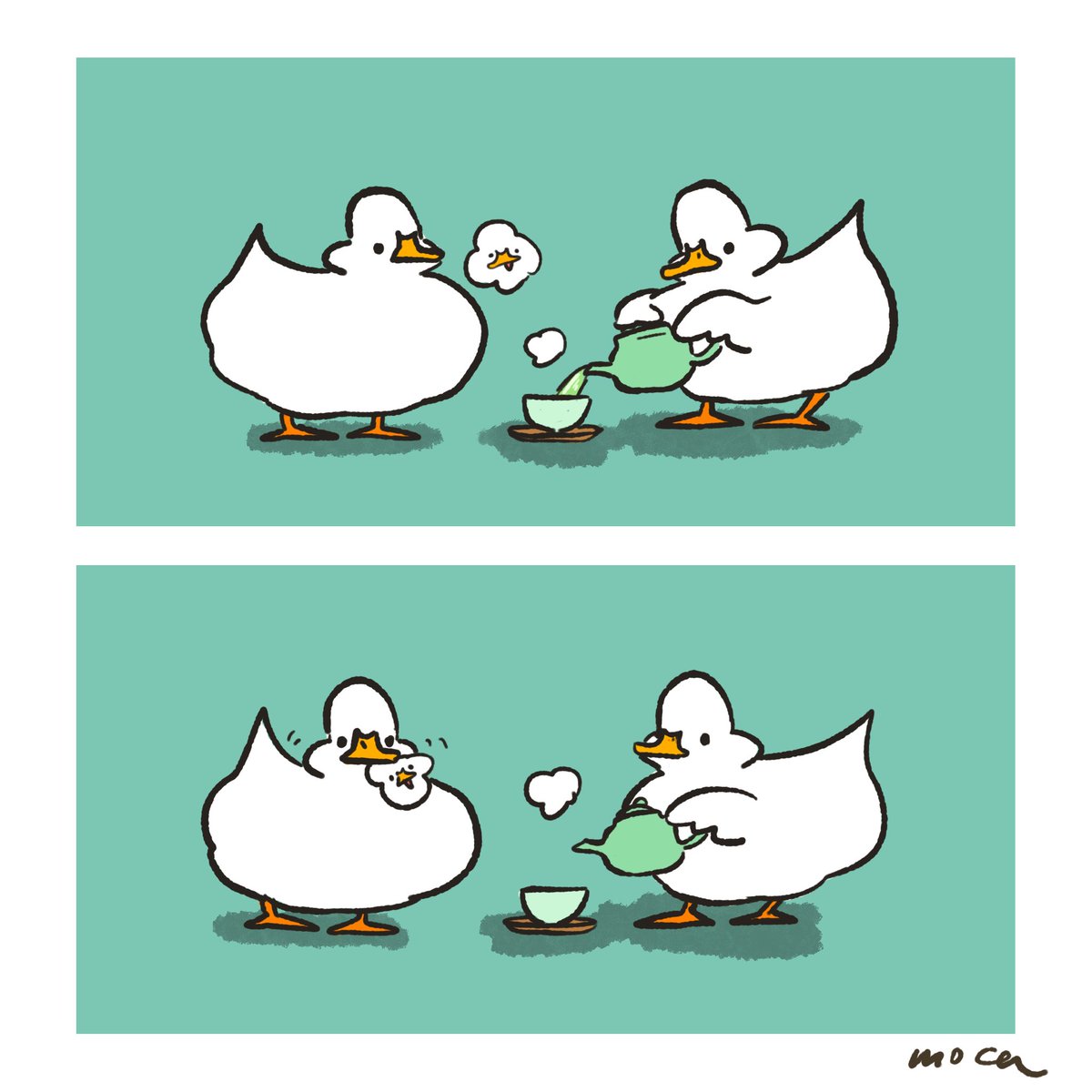 🍵 #もちもちアヒル #MochiMochiDucks