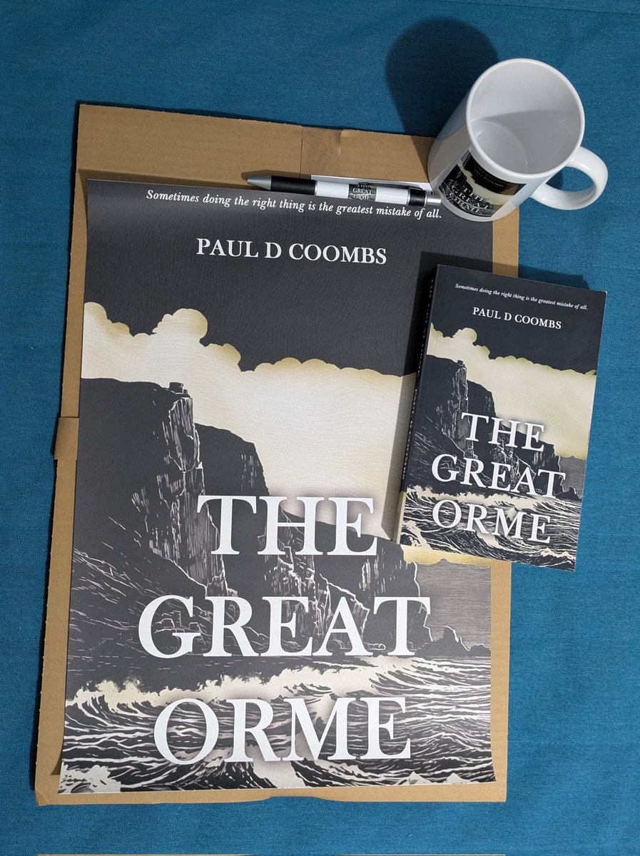 Coombsy101010's tweet photo. Same obsession. New forms. Poster. Mug. Pen. Book. The Great Orme is always watching. ποΈπβ #DarkAuthor #DarkThriller https://t.co/vqqNk5xay6