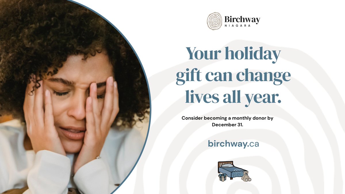 BirchwayNiagara's tweet image. Do you want to give a gift that continues to make a difference long after the holidays end?

Read the story of two people whose lives were changed:
birchway.ca/p/every-story-…

Then become a monthly supporter at:
canadahelps.org/en/dn/123113

#AlliedAgainstAbuse #HolidayGiving