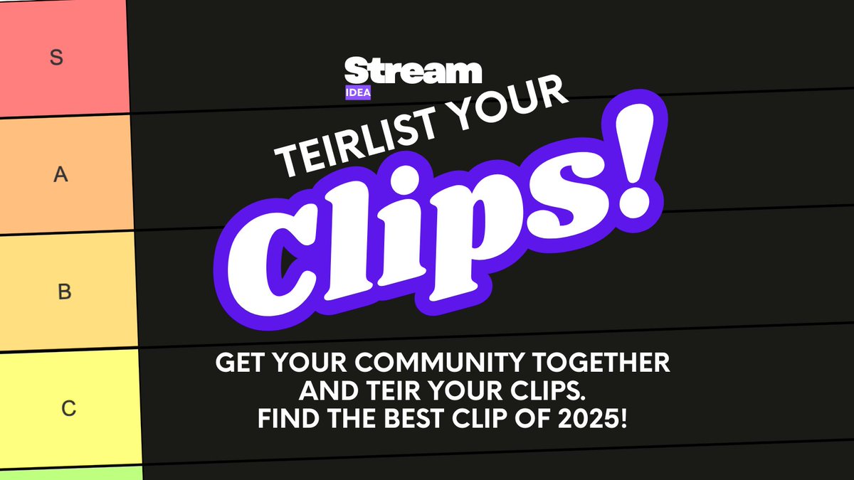 DramaDoesThings's tweet photo. [Vtuber Management]
End-of-year idea: Tier list your 2025 content!
Rank your funniest clips, wildest moments, and fave games with your community. Relive the chaos together!
#StreamerTips #Twitch #YouTubeGaming #ContentCreator #StreamerIdeas #VTuber #LiveStreaming #2025recap https://t.co/qrDgxlhmly