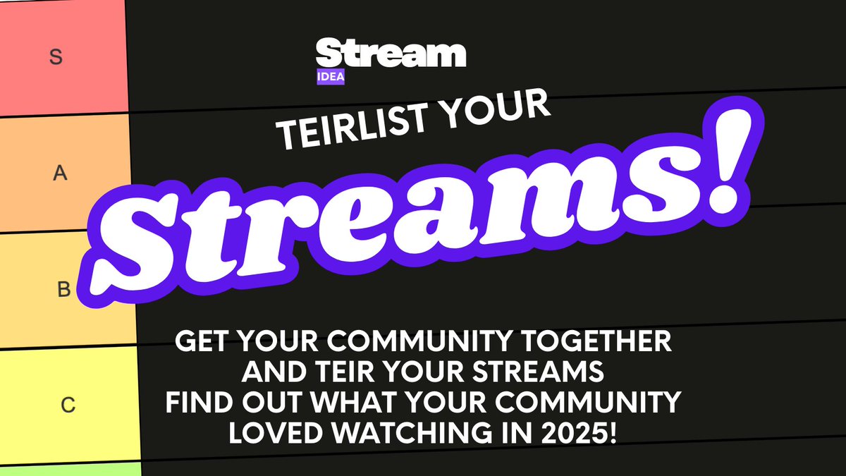 DramaDoesThings's tweet photo. [Vtuber Management]
End-of-year idea: Tier list your 2025 content!
Rank your funniest clips, wildest moments, and fave games with your community. Relive the chaos together!
#StreamerTips #Twitch #YouTubeGaming #ContentCreator #StreamerIdeas #VTuber #LiveStreaming #2025recap https://t.co/qrDgxlhmly