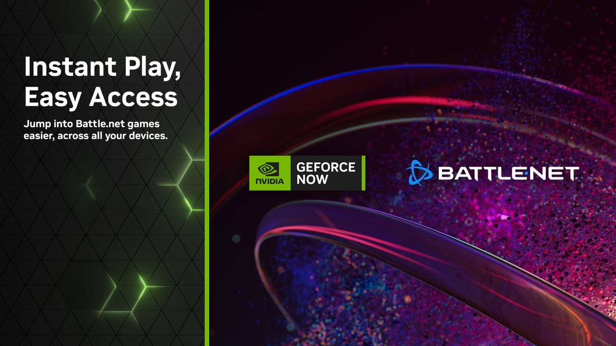 battlenet's tweet image. No extra steps - just instant access to your favorite games! Starting today, @NVIDIAGFN members can link their Battle.net accounts directly to GeForce NOW for automatic single sign-on across all supported devices.