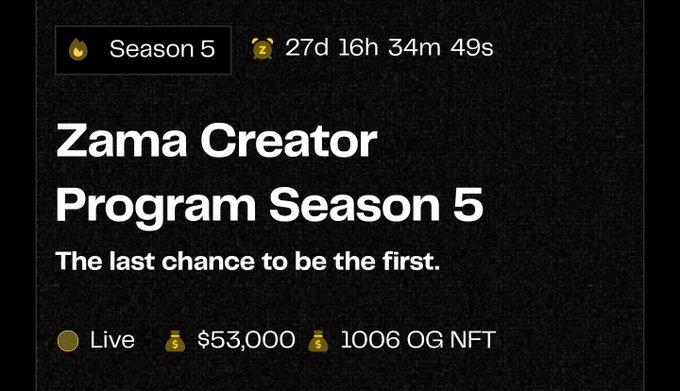 MarkdrewD's tweet photo. .@zama creator program is live again and it’s probably the easiest on-ramp into $ZAMA and FHE.

if ur into web3 infra or privacy, it’s a clean way to learn, ship content, talk to builders and get real hands-on with the tech while the ecosystem is still early

#ZamaCreatorProgram https://t.co/o4sh4KhRSu
