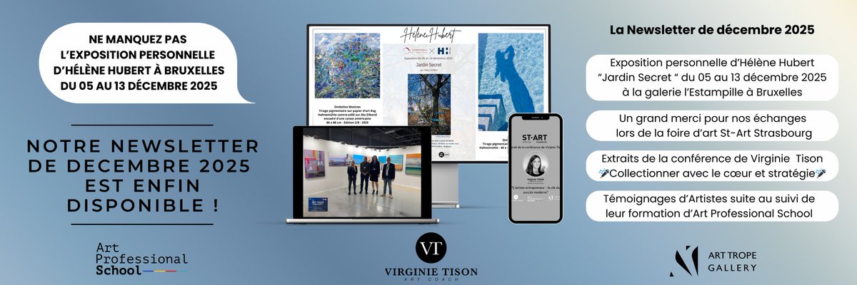 [ #ActualitésGalerie #Newsletter #ArtTropeGallery ] 
📥 Découvrez notre newsletter complète : lnkd.in/e2ZAcFak 
✨ Un mois marqué par la création, la transmission et le sens ✨
#ExpositionBruxelles #ArtContemporain #ArtEtCulture #ProfessionnalisationArtistes #ArtLovers