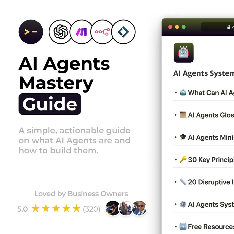 I should honestly charge for this…

But here’s my full AI Agents Mastery Guide.

Inside you’ll learn:

→ How AI agents actually work
→ The systems behind good agents
→ 20+ agent use-cases
→ Real workflows you can copy

Comment “Agent” and I’ll DM you the file link.