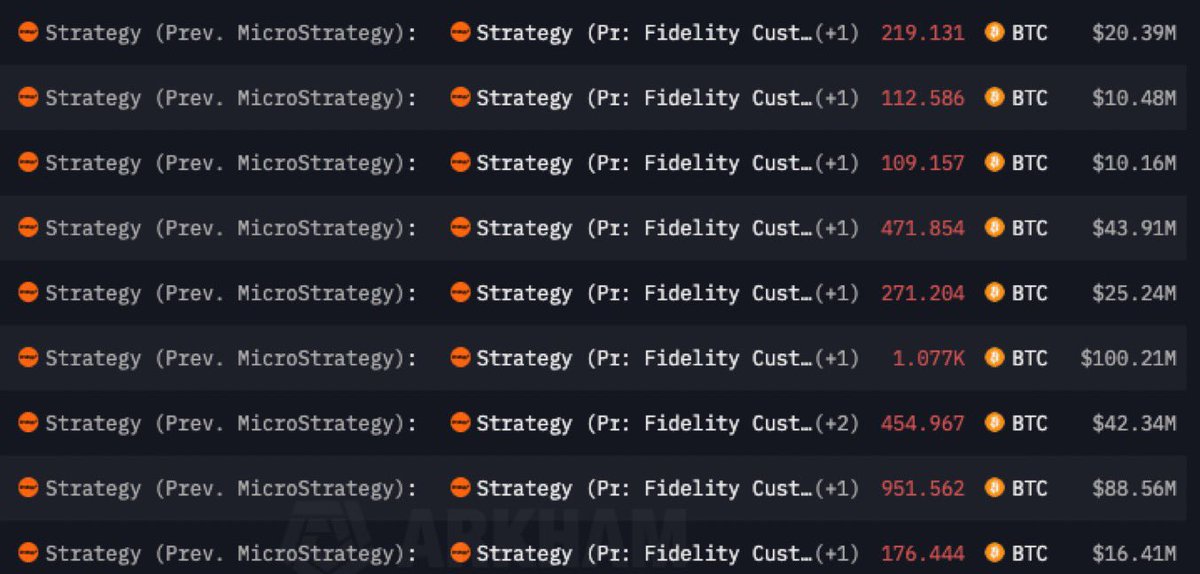 crypto_chatter1's tweet image. BREAKING: STRATEGY MOVES $1 BILLION WORTH OF #BITCOIN TO FIDELITY

WHAT IS THE PLAN HERE THEN ?