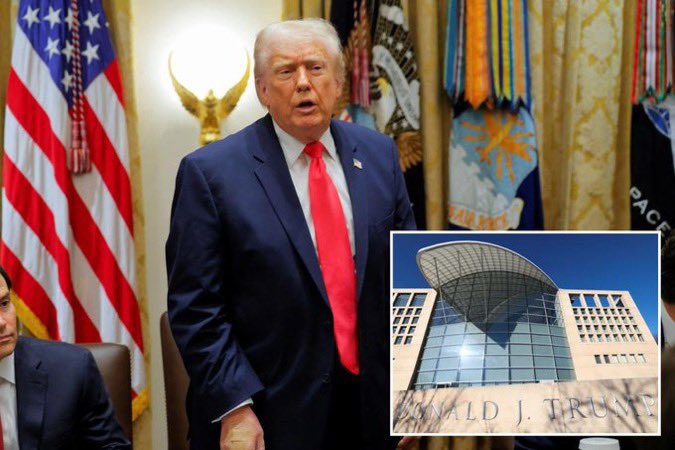 matjendav4's tweet image. What an honor, congratulations President Trump ~ ~ Trump’s name added to US Institute of Peace building ahead of Rwanda-DRC deal-signing trib.al/AFwPZuw