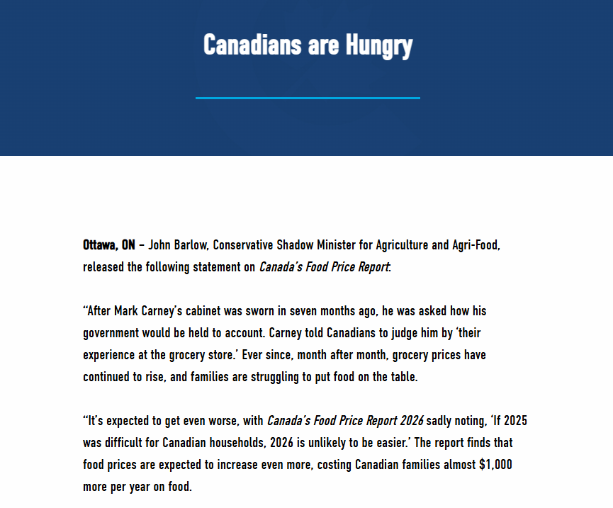 JohnBarlowMP's tweet image. Canada&apos;s Food Price Report finds that food prices are expected to increase even more, costing Canadian families almost $1,000 MORE per year on food.

Compared to the 2015 household food budget of $8,286, families will spend 112% more next year.

That&apos;s more than double in just a…