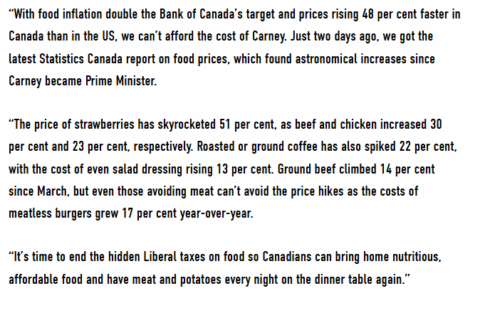 JohnBarlowMP's tweet image. Canada&apos;s Food Price Report finds that food prices are expected to increase even more, costing Canadian families almost $1,000 MORE per year on food.

Compared to the 2015 household food budget of $8,286, families will spend 112% more next year.

That&apos;s more than double in just a…