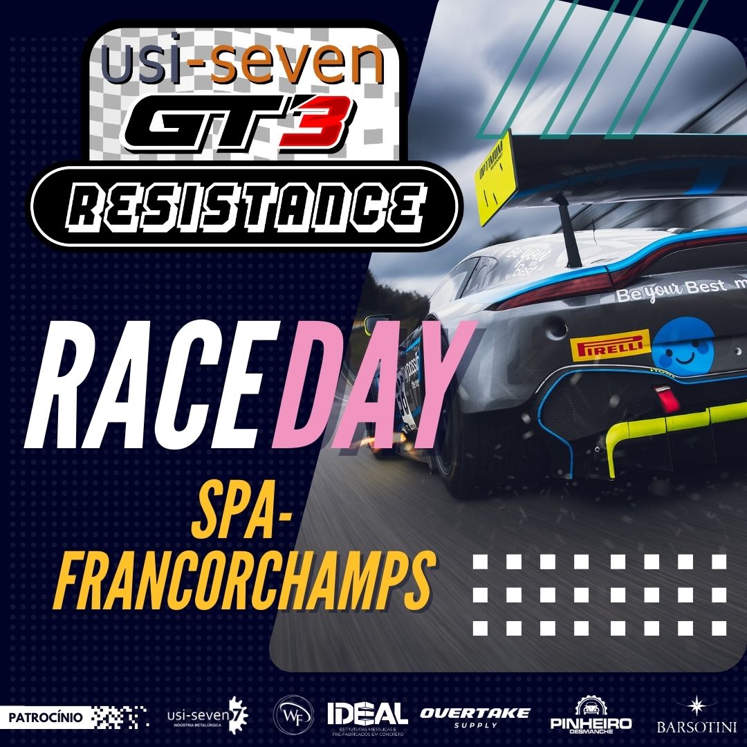 Raceday! vamos acompanhar a quinta etapa da 🏁 USI-SEVEN GT3 Resistance🏁. A corrida será disputada em Spa-Francorchamps e com transmissão 🔺AO VIVO🔺 às 21h de 🌟Rodrigo Gatti🌟

🗓 ATIVE O LEMBRETE 🗓 - youtube.com/live/ZOg0r5Kvm…

🚦 MULTITAP RACING, A CASA DO ACC NOS CONSOLES🚦