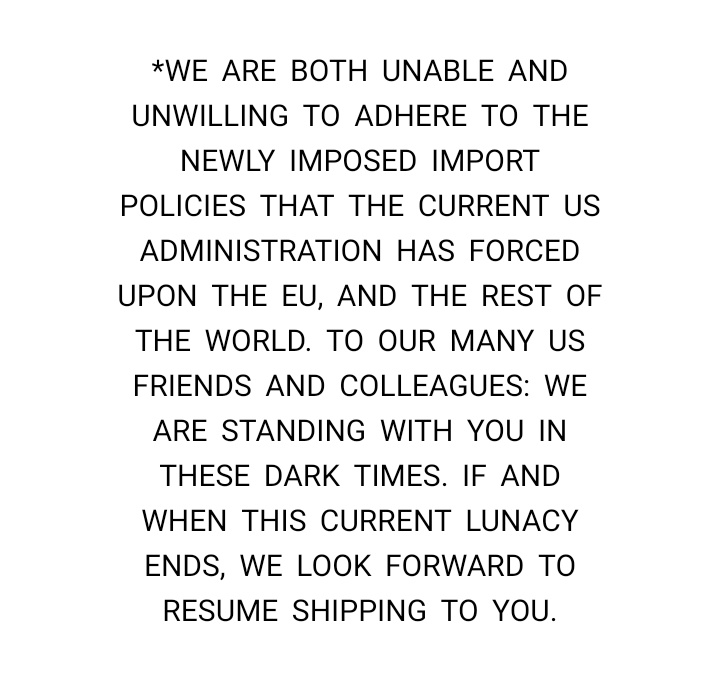 BookExMachina's tweet image. Sad but unavoidable announcement ☹ We are suspending shipping books to the US indefinitely.