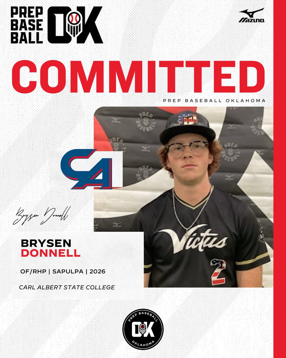 PrepBaseballOK's tweet image. OF/RHP Brysen Donnell (Sapulpa, 2026) commits to Carl Albert State College

@Brysen224
@SapBaseball
@CASCBaseball

👤: loom.ly/kzExQhg