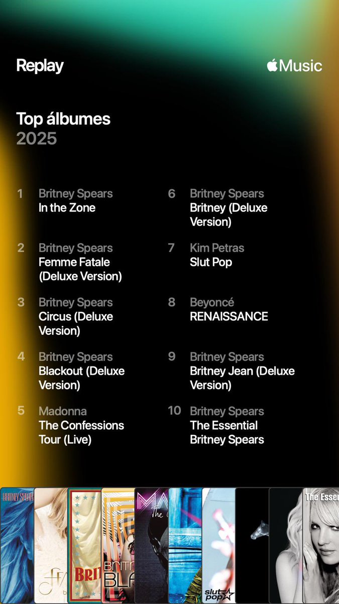 MrFatale's tweet photo. My top Music #AppleMusic @britneyspears @AppleMusic ✨❤️✨ The Iconic Queen 👑 https://t.co/7nSh7iUjGl