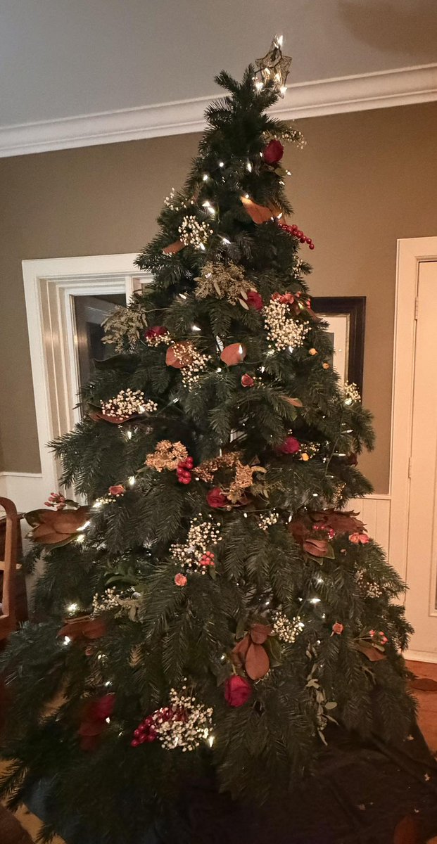 We decorated the tree with fresh flowers…