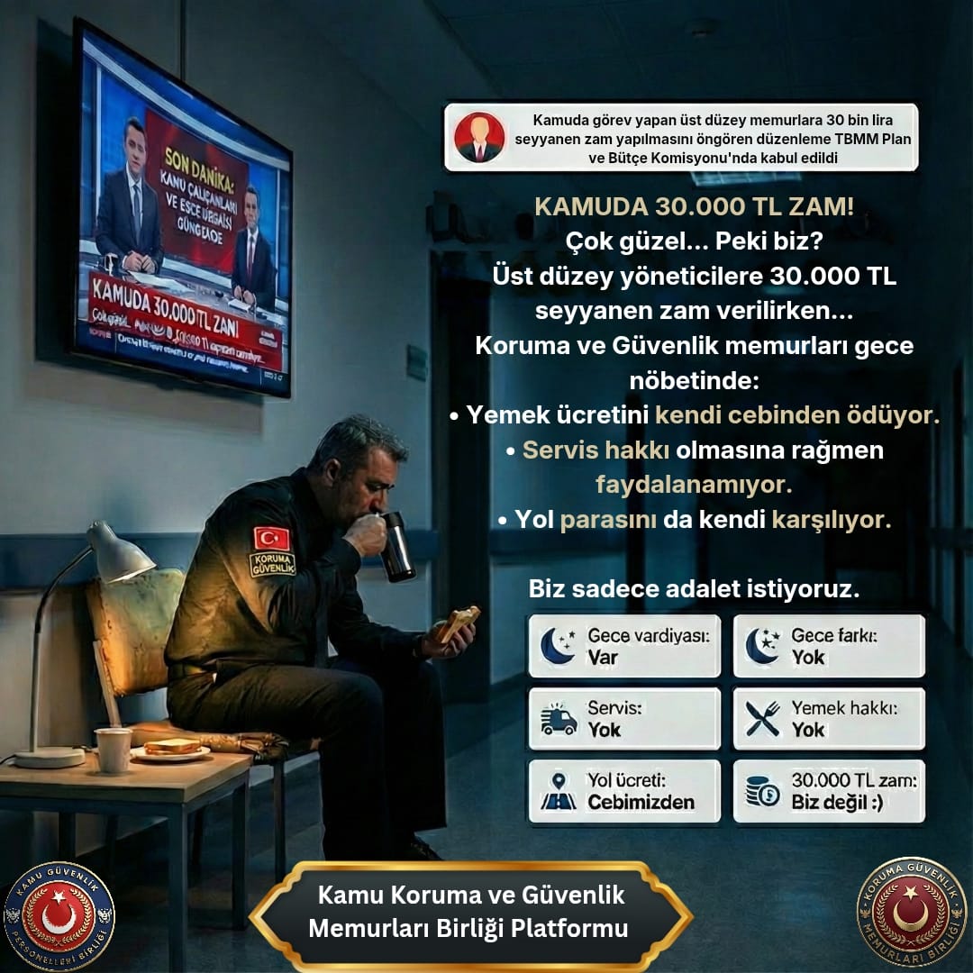 Birliksen Konfederasyonu, Şehit Gazi Birlik Sendikası Koruma Güvenlik Komisyon Başkanlığı ve Kamu Koruma Güvenlik Memurları Birliği Platformu Yönetim Kurulu olarak

Kamuda görev yapan koruma ve güvenlik memurlarının çalışma koşulları görmezden gelindiğinde, ortaya çıkan tablo