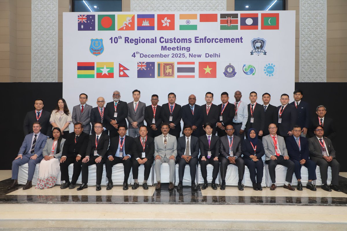 The 10th Regional Customs Enforcement Meeting (RCEM) convened today under the leadership of the DG DRI, bringing together key stakeholders to strengthen coordination and operational effectiveness. 

The event saw active participation from 30 delegates representing 15 countries.