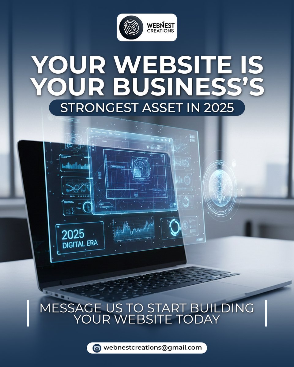 WebNest_Creat's tweet image. Your website is your business’s strongest asset in 2025.
In today’s digital era, a powerful website is essential for success. Let us help you build a site that stands out and drives growth. 

Message us today to start building your website: webnestcreations@gmail.com

#WebDesign