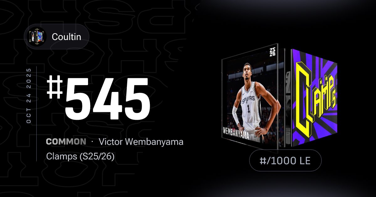 coultin's tweet image. 🚨GIVEAWAY🚨
Tomorrow’s (Friday) ep. of Coffee W/ C, I’m welcoming @NBATopShot’s own Jacob @Eisenberg43!  I’m so excited to check the feed and talk Topshot with him that I’m GIVING AWAY this Wemby clamps!

Episode 49 W/ Jacob will air tomorrow (Fri) at 11 AM EST, here or on my…