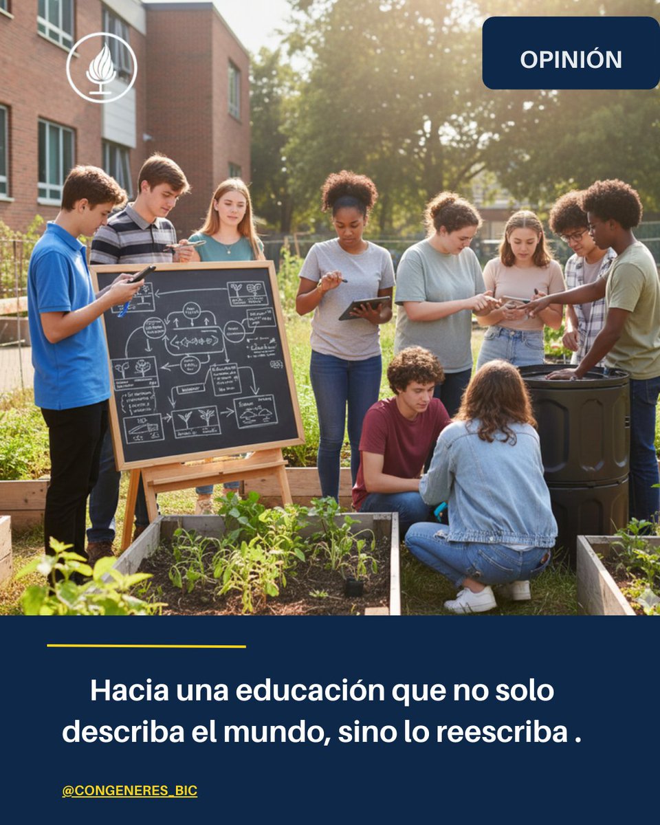 El informe UNESCO (2021) exige un #NuevoContratoSocial. La #EducaciónAmbiental debe ser un eje sistémico, no un tema secundario. Necesitamos pensamiento crítico para REESCRIBIR el mundo, no solo describirlo. ¡Lee el artículo de opinión  completo! ➡️ congeneresbic.com/hacia-una-educ…