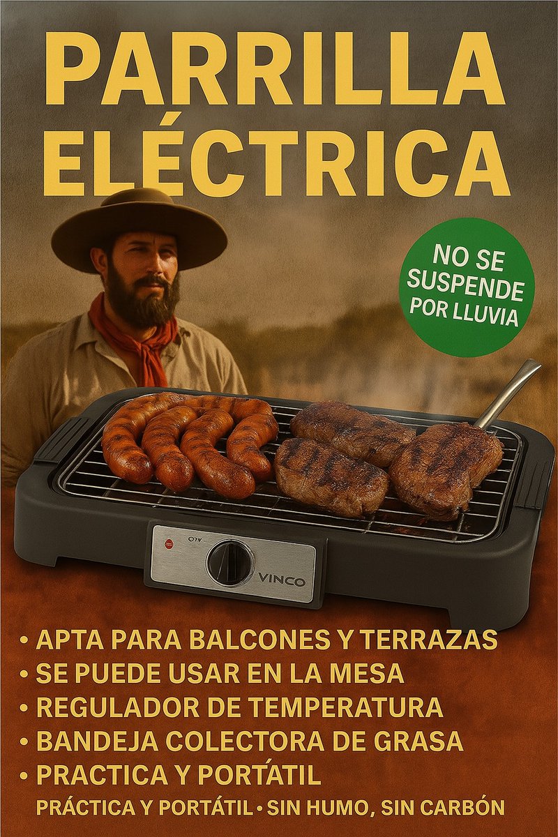 Parrilla Grill Eléctrica Grande Winco W2017 Negro share.google/KYzcA3vKwcwqFO…