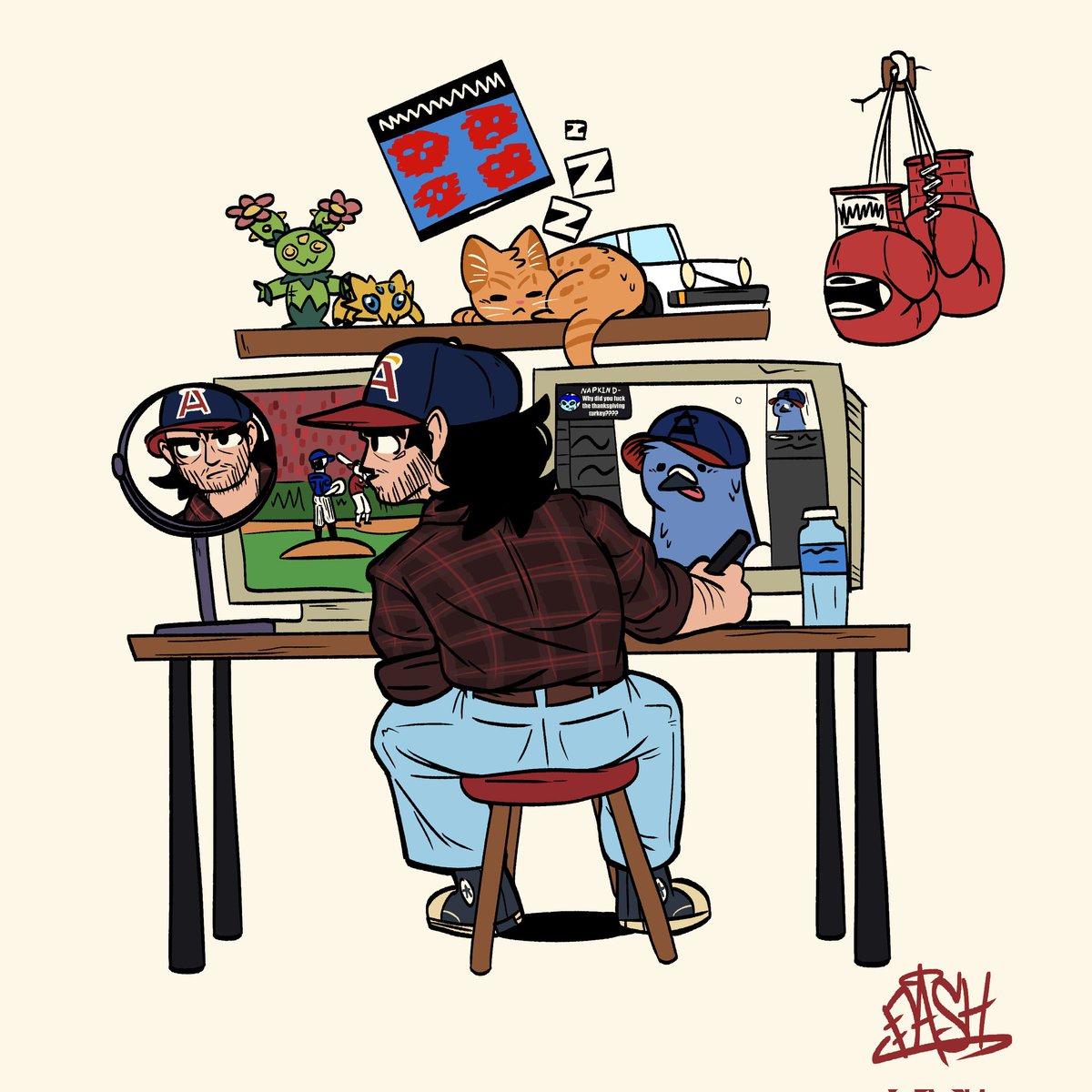 lil self portrait of me drawing a self portrait