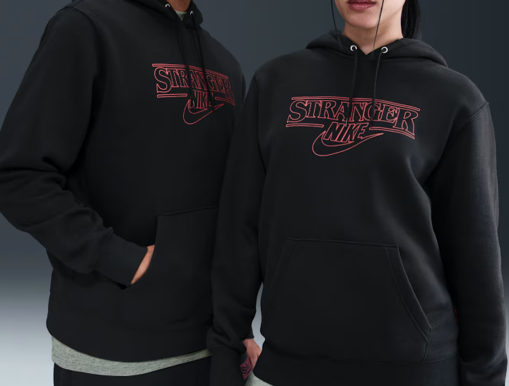 nike stranger things hoodie black