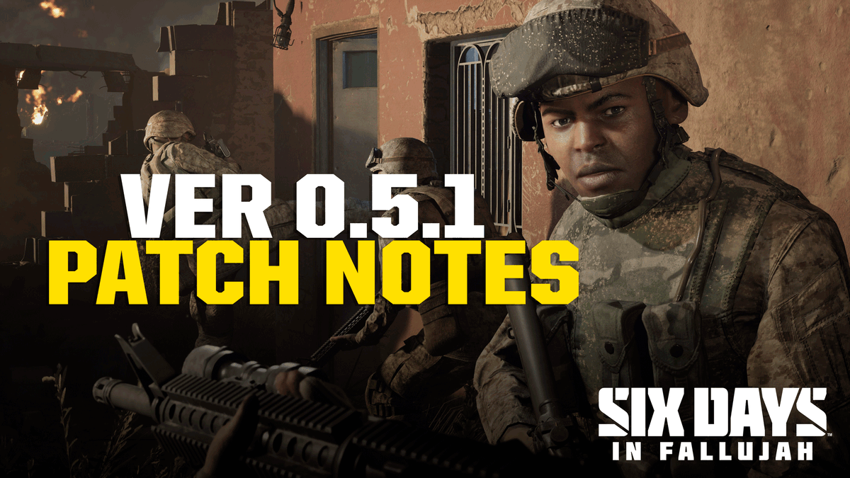 SixDaysGame's tweet photo. Today's patch addresses a number of issues reported by the community in response to our Autumn 2025 Update. Patch 0.5.1 is now available on Steam!

Patch Notes:>> https://t.co/lkFuX0wpxD https://t.co/KixsuyyaeO
