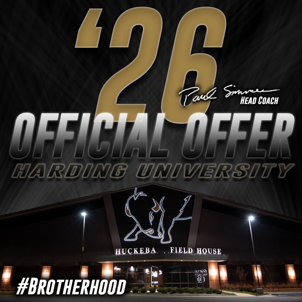 Blessed to receive an offer from Harding University!