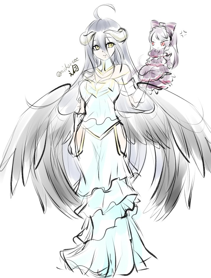 #midoreeeラクガキ帳
たまに描きたくなるシリーズ。オバロのアルベドとシャルティア。