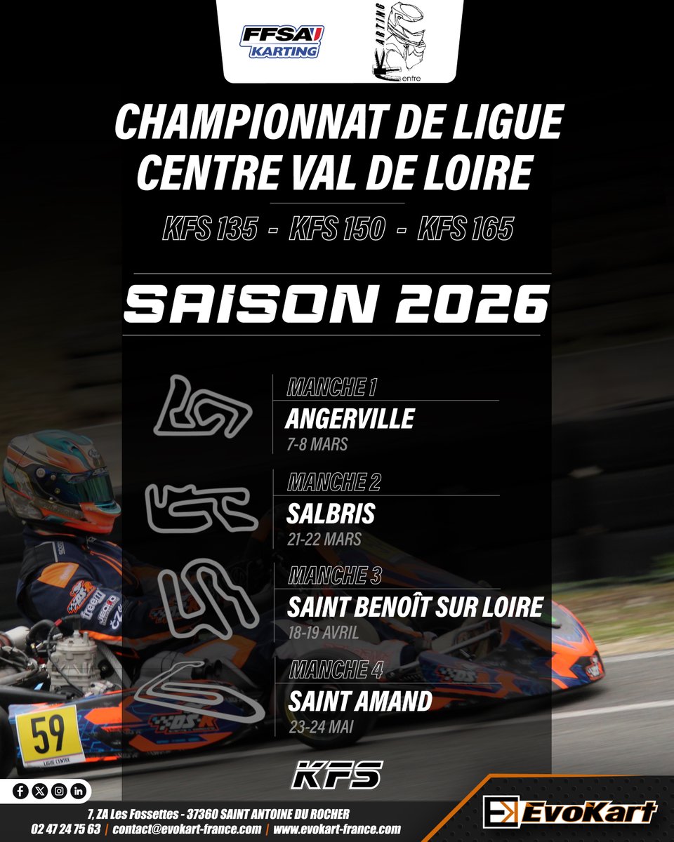 🚨 Championnat de Ligue Centre 2026
Les catégories KFS 135 / 150 / 165 seront encore au rendez-vous… et cette année, place à 4 manches ! 🔥

---------------------------------

 #KFS135 #KFS150 #KFS165 #KartingPassion #motorsport #racing #vortexengines #karting #liguecentre