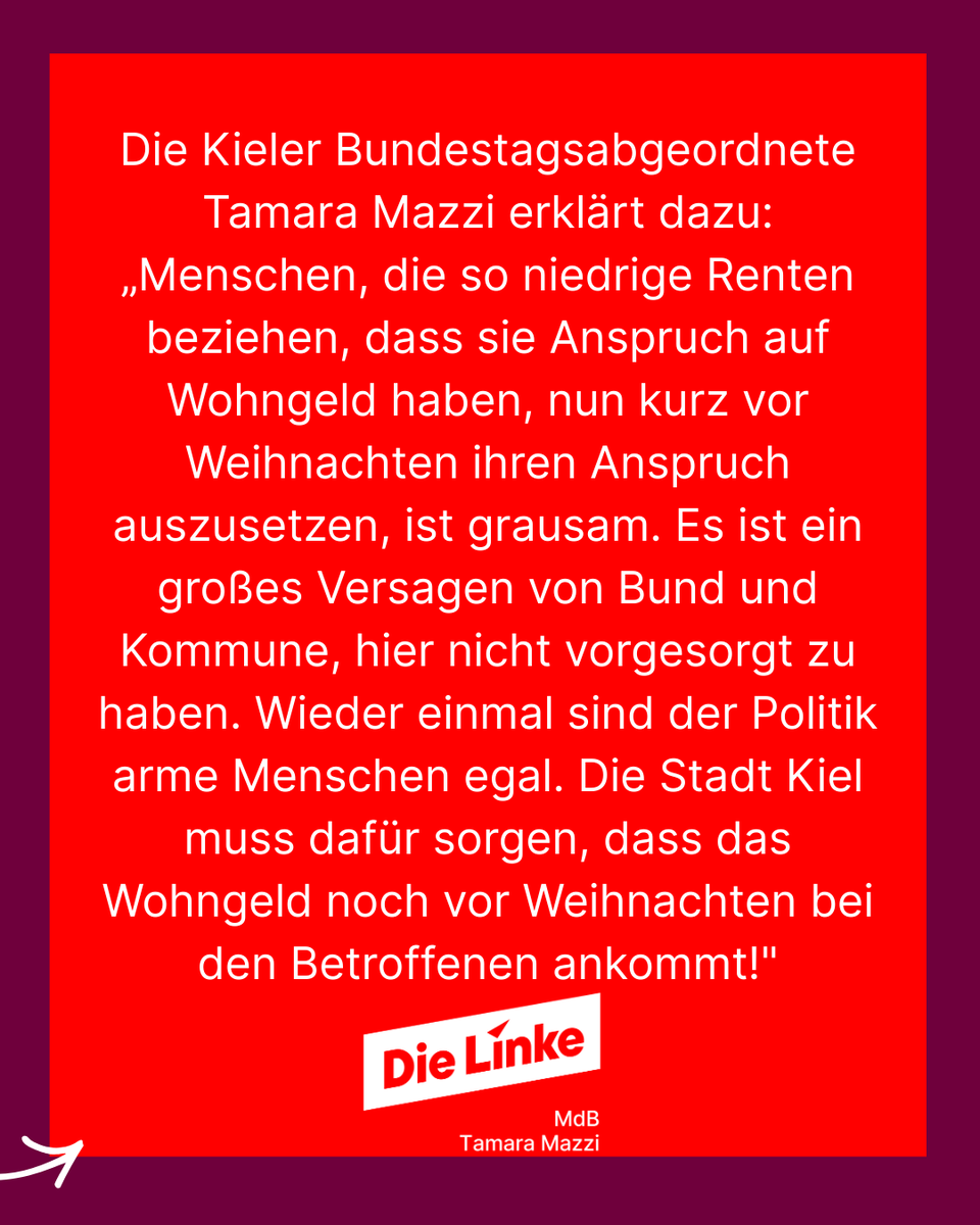 Ob Menschen mit niedrigen Renten ihre Miete zahlen können, ist Bund und Kommunen offensichtlich egal. Am besten sollen sie ihre Miete dann vom bisschen zurückgelegten Geld für Geschenke bezahlen, oder wie?