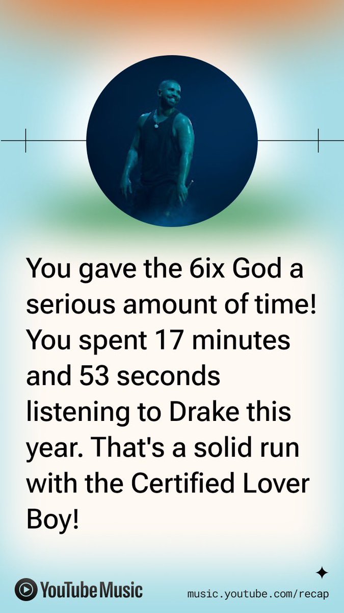 I listened to way too much Drake this year. “A serious amount of time” 🤣🤣🤣