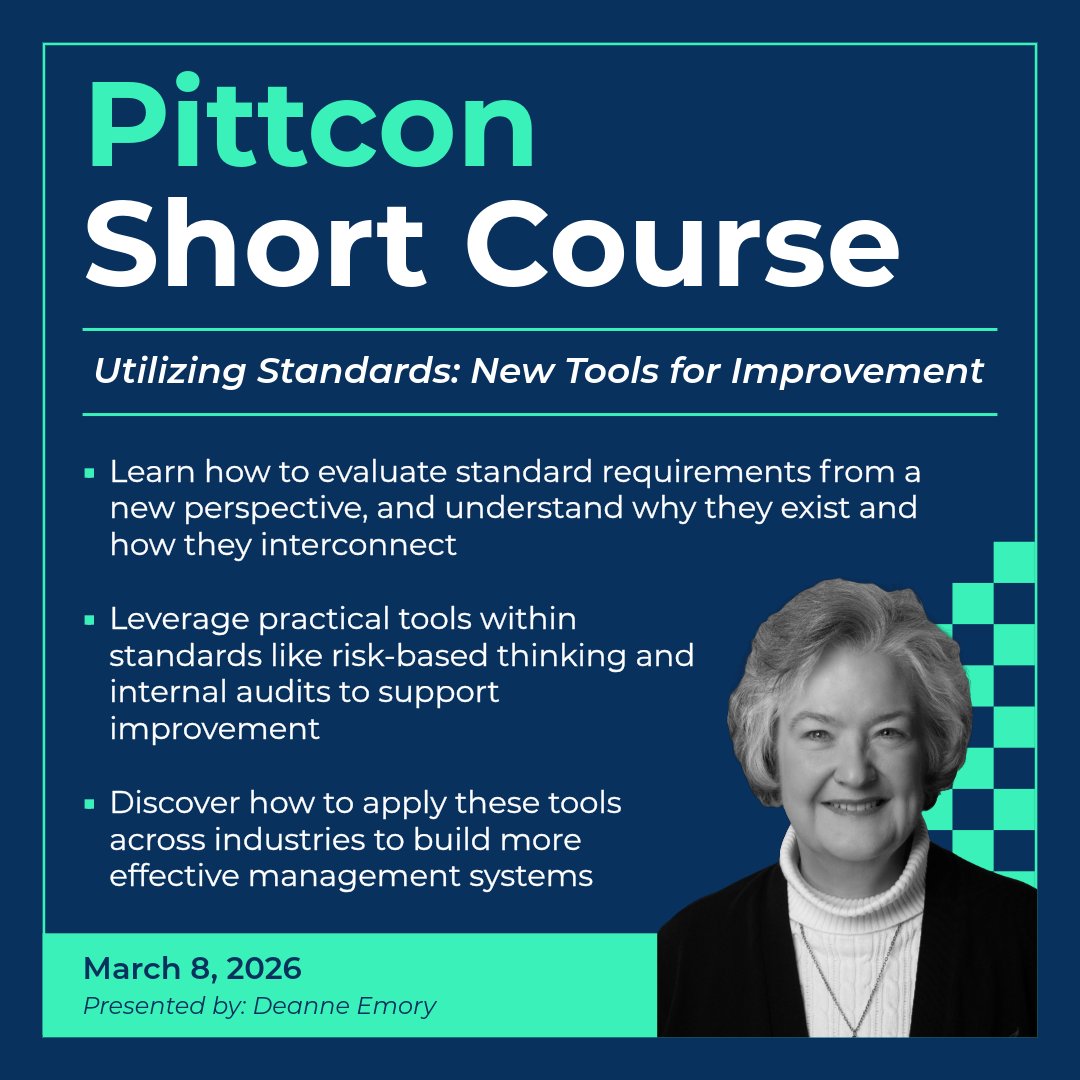 ANAB will be presenting a series of short courses at <a href="/Pittcon/">Pittcon Conference + Exposition</a> 2026! The Utilizing Standards: New Tools for Improvement course is designed to help quality professionals, engineers, lab managers, and decision-makers:

☑️ Understand why #Standard requirements exist
☑️ Learn how