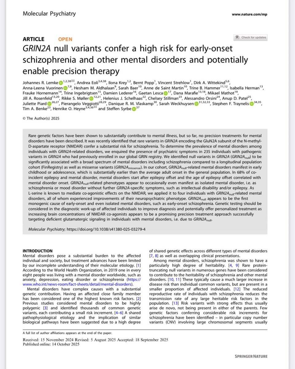 جملة واحدة قادرة على قلب كل ما كنا نظنه عن الامراض النفسية.

طوال عقود ظن العلماء ان الاضطرابات النفسية مثل الفصام نتاج شبكة معقدة من عشرات الجينات والضغوط البيئية. لكن دراسة حديثة قلبت هذا التصور عندما كشفت عن حالة نادرة جدا يمكن ان يسبب فيها جين واحد ظهور اعراض نفسية حادة من