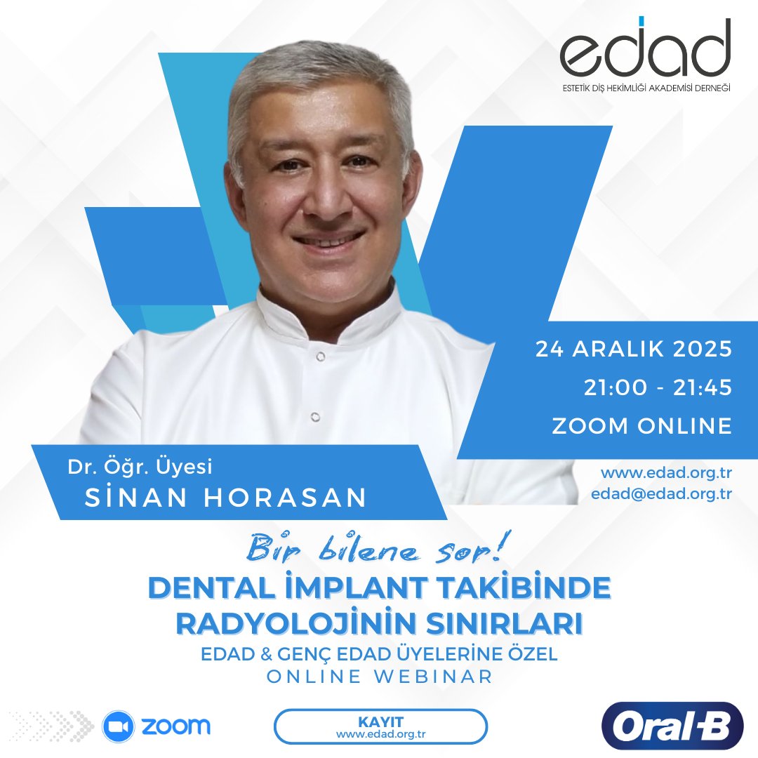 EDAD 'in üyelerine özel yepyeni projesi "Bir Bilene Sor!" Detaylar edad.org.tr adresinde....

@oralbtr
#oralb
#işbirliği