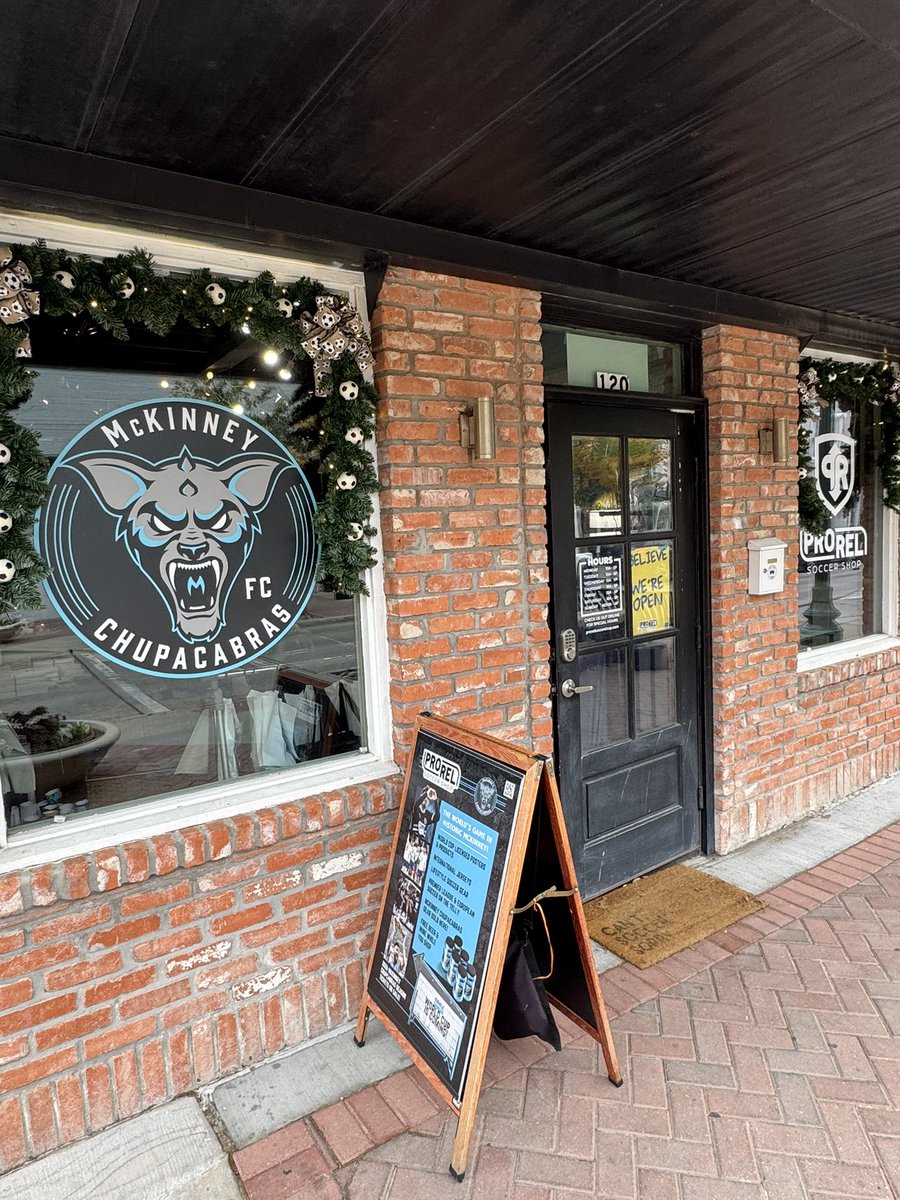 ProRel Soccer Shop is Open. Big events in Historic McKinney tonight. Girls Night Out and McKinney Chupacabras Kit Reveal Party.