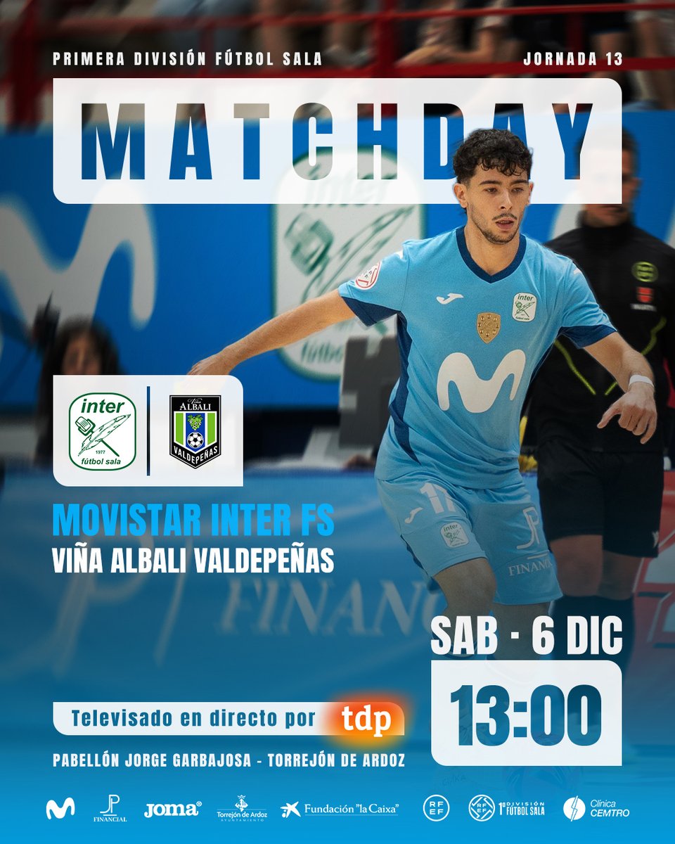 ⏳ ¡𝐓𝐈𝐂-𝐓𝐀𝐂! 💚

🫣 En tan solo 2⃣ días nos reencontraremos en el Jorge Garbajosa de <a href="/TorrejonDxte/">Concejalía Deportes Torrejón de Ardoz</a>, interistas.

🙌 ¡Os necesitamos más que nunca para el partidazo contra <a href="/VinaAlbaliFS/">Viña Albali Valdepeñas</a>! ⚔️⚽️

🎟️ ¡Hazte con tu 𝗲𝗻𝘁𝗿𝗮𝗱𝗮!

👀 intermovistar.com/2025/11/28/con… 📌

¡El sábado a las