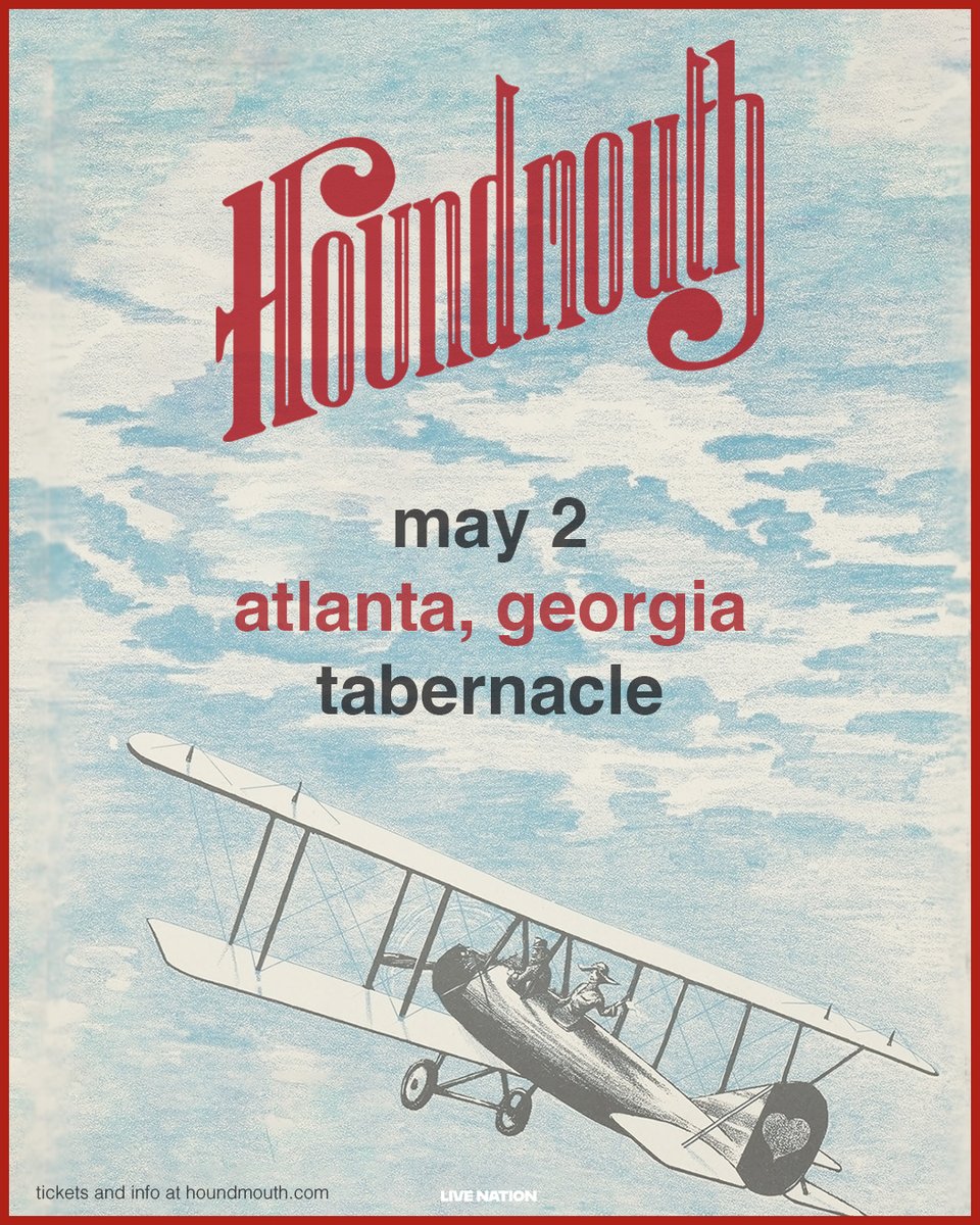 🛩️ JUST ANNOUNCED 🛩️ Houndmouth is landing at our place 💒 on Saturday, May 2! Buckle up, #ATL — this one’s gonna glide smooth and hit loud.

🎫 Public onsale: Friday, December 12 at 11AM
➡️ bit.ly/3XyBwBe