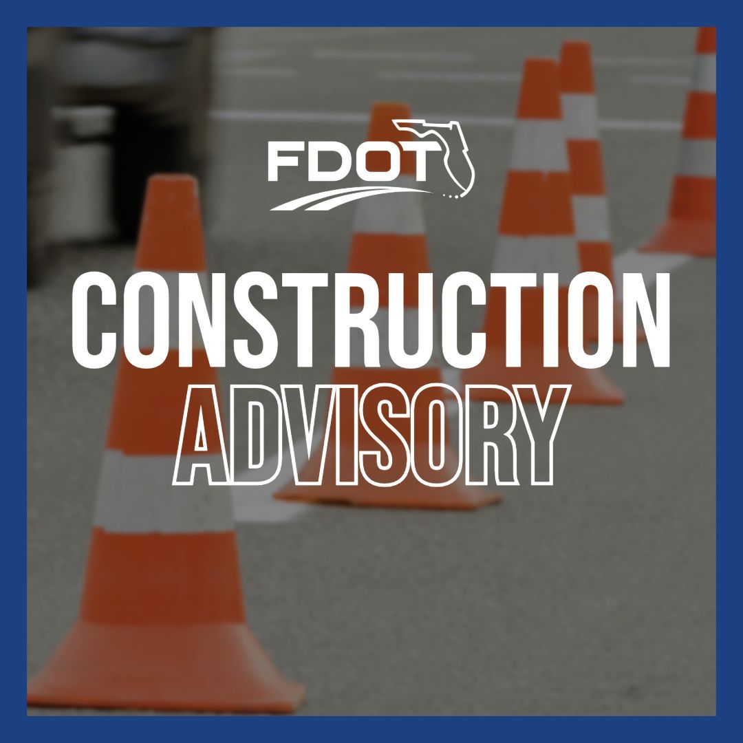 ST. JOHNS COUNTY: The State Road 16 ramp to I-95 North and State Road 16 ramp to I-95 South will close intermittently Sunday, Dec. 7 from 8 p.m. to 6 a.m., weather and unforeseen circumstances permitting. Signage and sodding work. Use extra caution and follow posted detour signs.