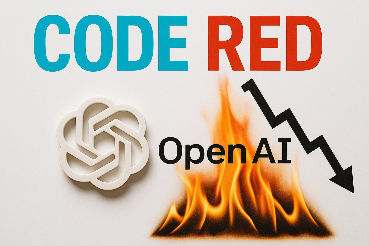 ArtificallCom's tweet image. 🚨 OpenAI declares a &apos;code red&apos; for ChatGPT as competition heats up with Google’s Gemini 3! 

This pivotal moment highlights the urgent need for innovation and strategic shifts in the AI landscape. 

🔗 artificall.com/news/openai-s-…

#OPENAI #AI $GOOGL