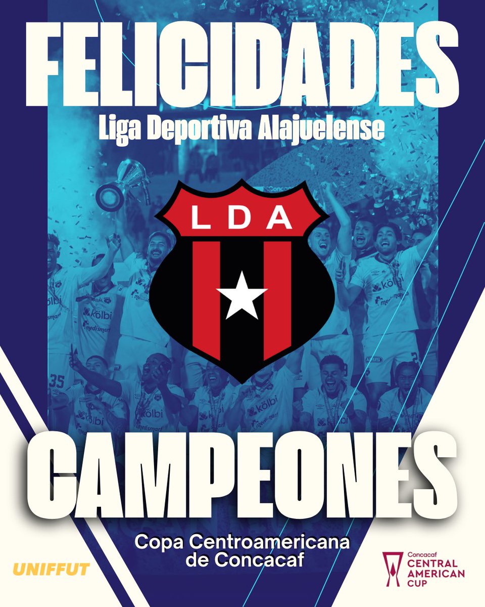 UniffutCR's tweet photo. Desde UNIFFUT felicitamos a Liga Deportiva Alajuelense por conseguir el Tricampeonato Centroamericano.
En este 2025, la institución celebra títulos del área tanto en femenino como en masculino.
¡Felicidades, Campeones!
#uniffut #mismapasion #mismacancha https://t.co/uYZzrr7vO1