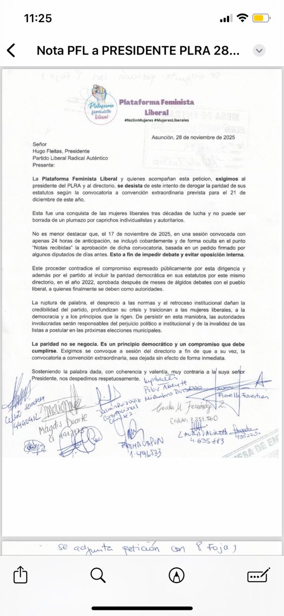 femliberalpy's tweet photo. 📢 ¡Las mujeres liberales no vamos a retroceder!
Aunque nuestras notas de reclamo siguen sin respuesta. 
⬇️⬇️⬇️ https://t.co/EfLDSdMX6L