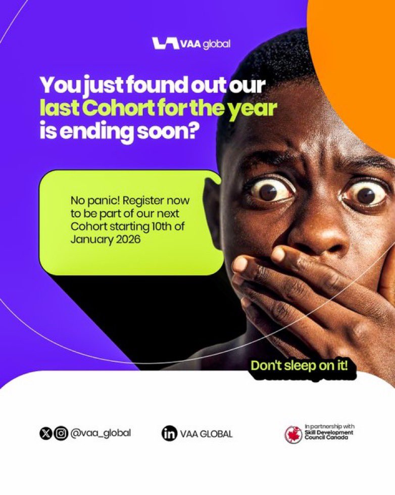 Qu_Estique's tweet image. Imagine this;

You learn a skill, get certificate, get job assistance (automatically), get Internship, and so on?

That’s what 2026 is bringing for you when you enrol for any of your desired course NOW.

If there’s anything we will be doing in 2026, it is full upskilling and…